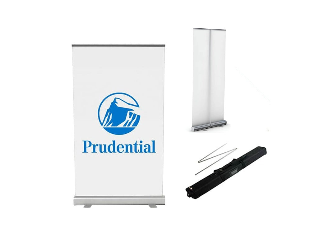 Banner Roll Up de Tela Blanco Prudential