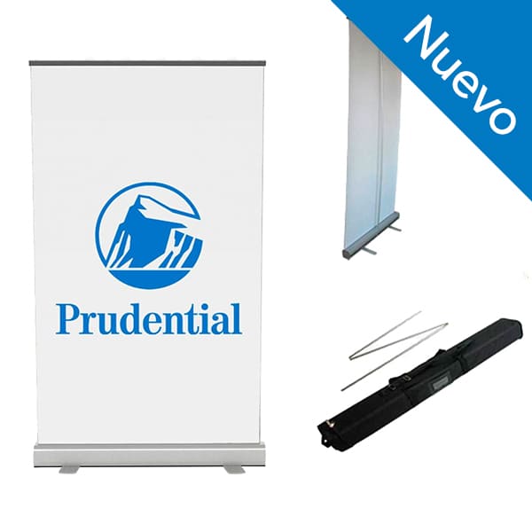 Banner Roll Up de Tela Blanco Prudential